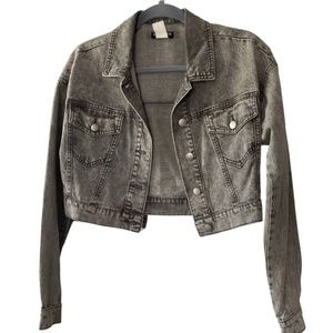 Fashion Nova Gray Jean Jacket Size Small